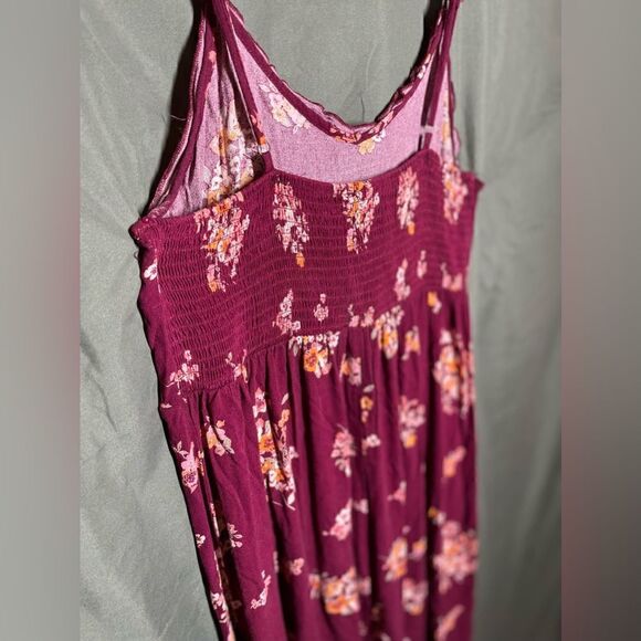 🔥❤️🔥 Xhileration Floral Burgundy Maxi Dress Size Medium EPC Sundress Rea… - Picture 5 of 8